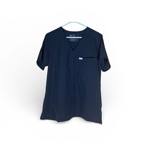 Figs Catarina one pocket Scrub black V-Neck women’s  Size Large medical workwear